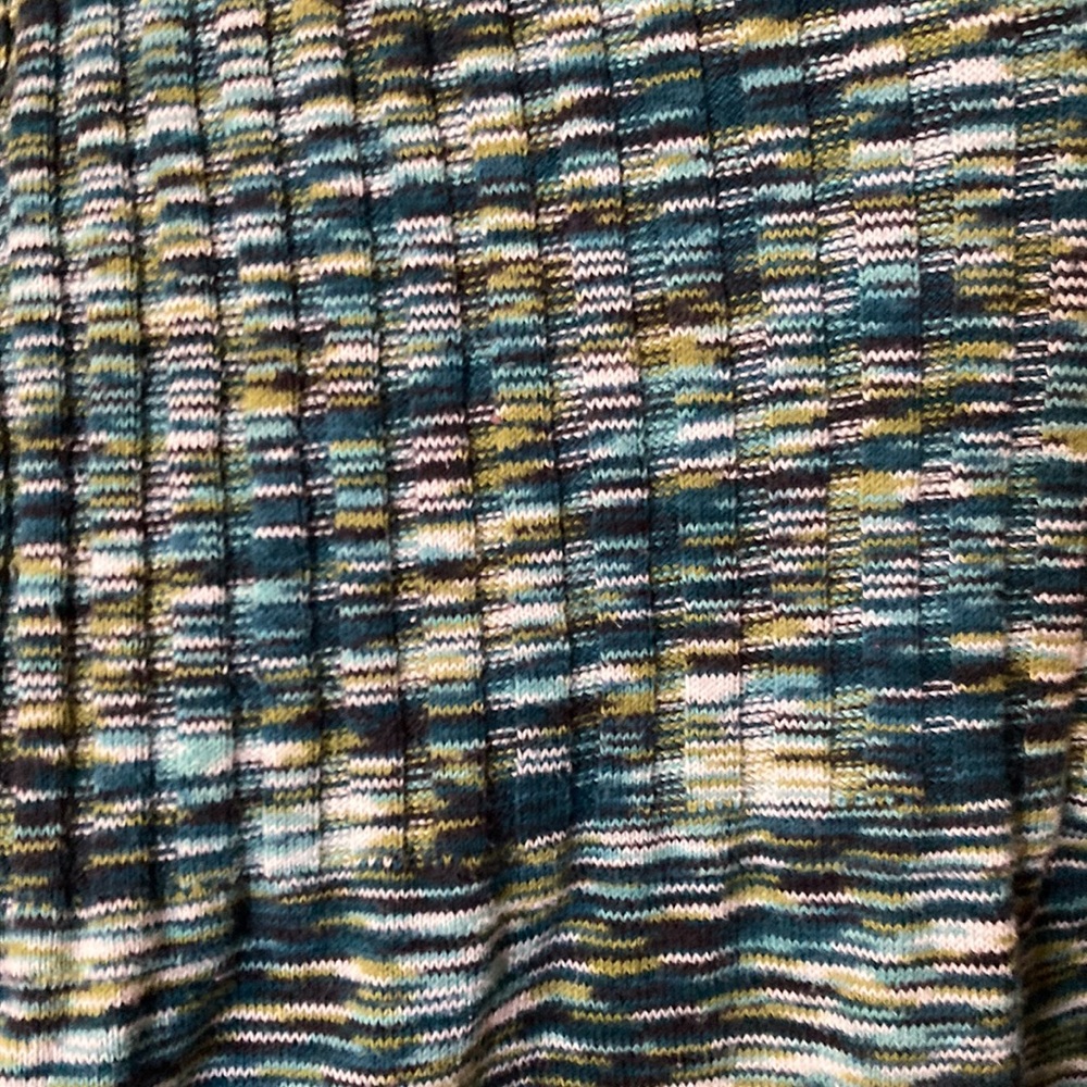 Soft Lightweight Multi Colored Greens Sweater - image 5